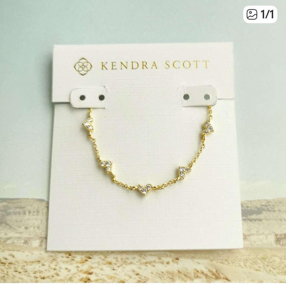 Kendra Scott Gold Heart Charm Bracelet